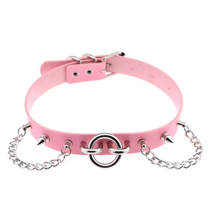 ปลอกคอหนังสำหรับผู้หญิง แบบวงกลม พร้อมสายรัดคอหนัง ดีไซน์และโลโก้สั่งทำได้ ขายดีที่สุด คุณภาพเยี่ยม - Product Image 4