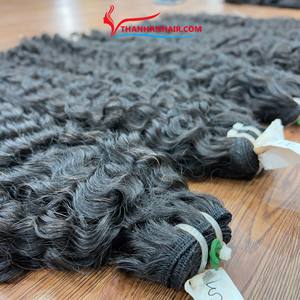 Usine directement cheveux vietnamiens double dessiné extensions de cheveux crus birmans cheveux bouclés bruts non traités - Product Image 3