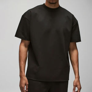 Camiseta Gsm 280, ropa de calle en blanco, camiseta de peso pesado para hombre, Camiseta 100% de algodón con cuello de costilla, camiseta de gran tamaño con hombros caídos para hombre - Product Image 1