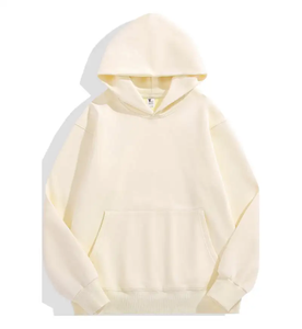 Sweat à capuche surdimensionné en polyester/coton épais pour homme, avec impression en relief et poche unie, personnalisable pour l'hiver – Vente en gros - Product Image 4