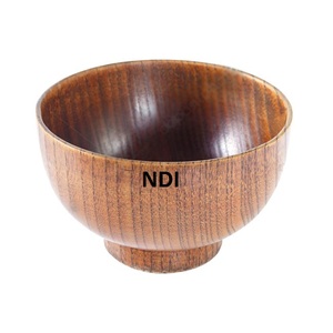 Cuenco de madera Ensalada de frutas Mezclar y servir Cuenco de madera Vajilla de restaurante Cuencos para servir Diseño superior Mango Catering Cuencos para servir - Product Image 2