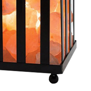 Lampe en sel rose/orange/rouge de l'Himalaya artisanal de qualité supérieure avec panier en fer, artisanat naturel de haute qualité, forme personnalisée - Product Image 2