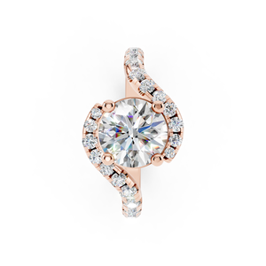 10K Rose <b>Gold</b> Dainty Heart <b>Ring</b> Natural White Quartz Stone Classic Hammered <b>Gold</b> Finger <b>Ring</b> for Weddings Direct Factory Bulk - Product Image 6