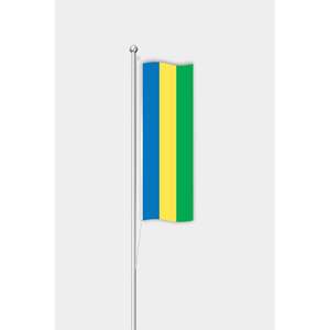Outdoor Custom Vertical Gabon <b>Flag</b> Digital Printed on Nylon Polyester or Silk Aluminum <b>Pole</b> Pennant Style <b>for</b> Display - Product Image 1