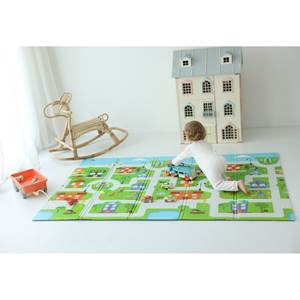 Alfombra de juego para bebés XPE de un solo lado, 160x140x0,8 cm, alfombrillas de juego de Ciudad de espuma no tóxicas impermeables enrollables - Product Image 3