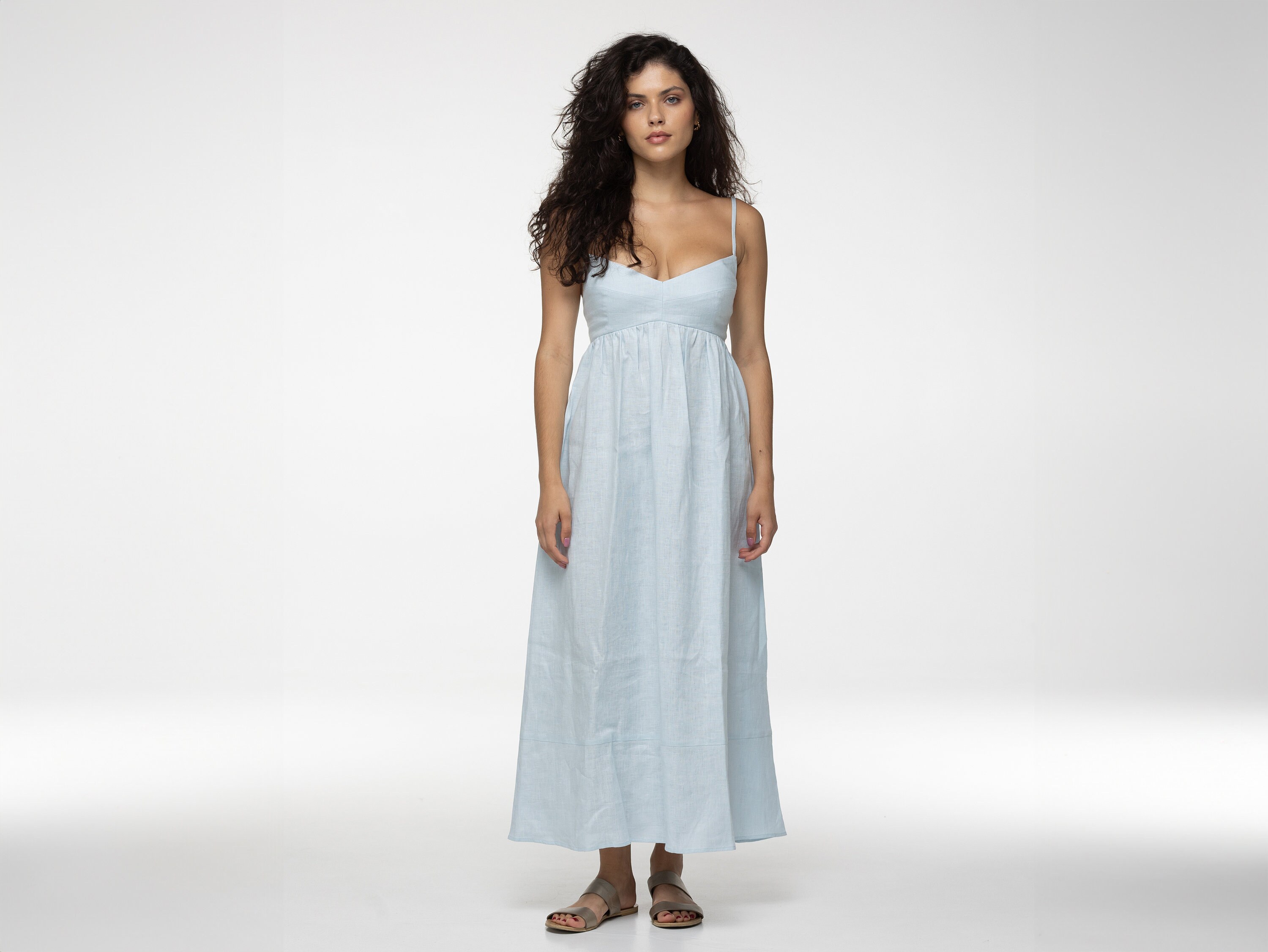 white christmas dresses Designer Yellow Flowy Maxi Dress | Beach Maxi Dress main image 0