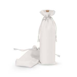 Sacs cadeaux pour vin en toile non imprimée - Product Image 1