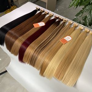 Extensiones de cabello humano virgen vietnamita 100% sin procesar, con cinta adhesiva, lisas, colores personalizables, extensiones Remy con cinta adhesiva. - Product Image 2