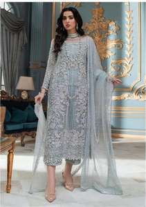 Colección de Lujo Formal Net de 3 Piezas Cosidas – Traje Premium Bordado para Bodas y Fiestas para Mujer - Product Image 4