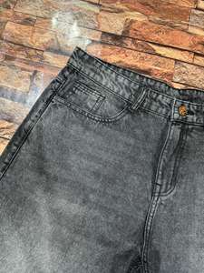 <b>Men</b> customized logo denim casual <b>shorts</b> featuring premium quality 100% cotton fabric with a plain design elastic waistband - Product Image 2