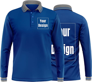 Polo reflectante de seguridad de alta calidad de manga larga para hombre con logotipo personalizado - Product Image 3