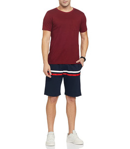 กางเกงขาสั้นแห้งเร็วผ้าคอตตอนสีพื้นสำหรับผู้ชายจัดส่งเร็วแบบกำหนดเองจากโรงงาน100% - Product Image 2