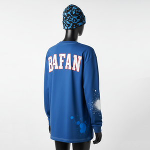 Camiseta de Manga Larga de Poliéster, Tela Elástica Suave, Paneles Laterales en Contraste Azul, Logotipo Sublimado, Camiseta de Manga Larga de Algodón - Product Image 5