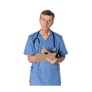 ชุดเครื่องแบบทางการแพทย์สำหรับผู้หญิง/ผู้ชายเสื้อเชิ้ตแขนสั้นและกางเกงคาร์โก้ชุดเครื่องแบบใหม่ - Product Image 1