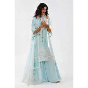 Traje de 3 Piezas para Mujer con Lentejuelas Bordadas y Dupatta de Chifón PM-62024 - Product Image 1