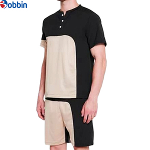 Nouveauté, ensemble de shorts de costume à rayures pour hommes, taille plus, sur mesure, tenues, manches courtes, vêtements de sport, ensemble de survêtement décontracté d'été - Product Image 5