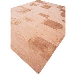 Alfombra de Lana y Seda de Bambú Tejida a Mano con Patrón Abstracto UnfoldBy Kavi, Rojo y Naranja-Esk-367 para Uso Doméstico - Product Image 2