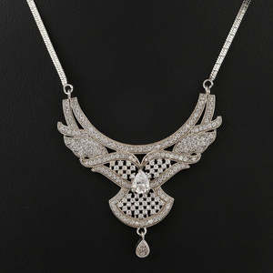American Diamond <b>Locket</b> Set - Silver - Product Image 2