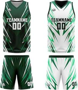 Maillots et shorts de basket-ball réversibles personnalisés pour hommes, femmes, adultes et jeunes, impression personnalisée de nom, numéro et logo - Product Image 1