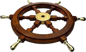 Eco-Friendly Wooden <b>Ship</b> <b>Wheel</b> for Wall Hanging Modern Design Round Shaped Home Decoration From India - Product Image 5