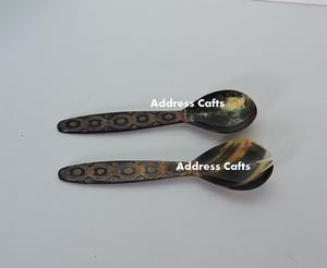 Servidor de ensalada de cuerno Natural hecho a mano, gran oferta, cuerno de búfalo, utensilios de cocina, vajilla, cuchara de ensalada de cuerno Natural, herramientas para servir, vajilla - Product Image 3