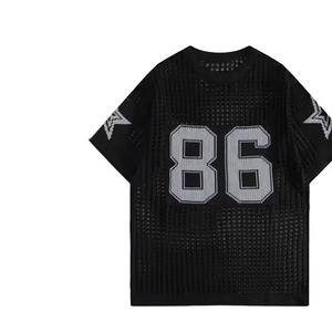 Maillots de football de style nouveau maillot de football en maille américaine à manches courtes respirant sur mesure vêtements unisexes - Product Image 6