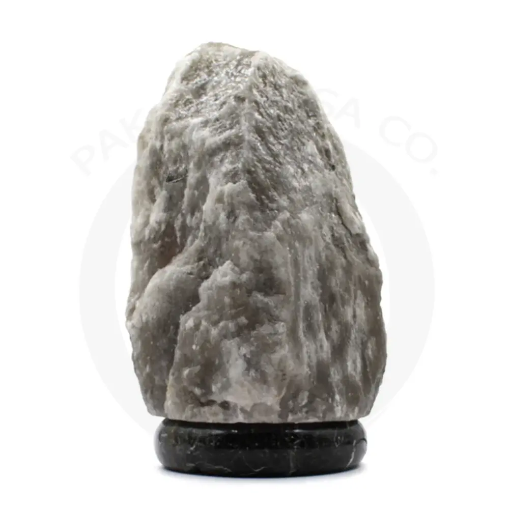 مصباح ملح هيمالايا رمادي مصنوع يدويًا مصباح طبيعي من الصخر المؤين للشفاء مع مصباح تركيب كامل بسعر معقول