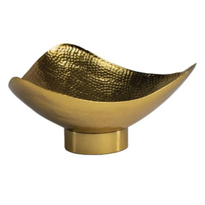 Plat de service en métal aluminium au design classique, finition argentée, pour table à manger, fruits secs, collations, plat polyvalent - Product Image 6