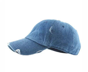 Casquettes de baseball sportives unisexes en denim délavé et vieilli, 100 % coton, 6 panneaux, avec logo personnalisé, broderie et impression, vente en gros OEM - Product Image 5