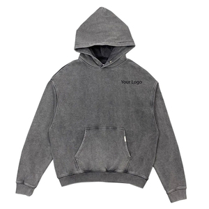 เสื้อฮู้ดผ้าซักกรดสำหรับผู้ชายผ้าฝ้าย100% มีฮู้ดสำหรับฤดูหนาวสินค้ามาใหม่ออกแบบได้ตามต้องการ - Product Image 1
