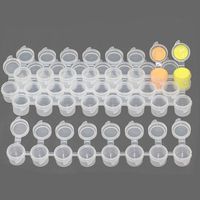 Pots de peinture acrylique étanches de 2ml/3ml/5ml/10ml-Récipients vides empilables pour artistes, recharge de peinture et d'encre de bricolage (ensemble de 6/8/10 pièces)