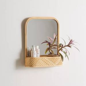 Étagères en rotin de haute qualité à prix avantageux, miroirs Hamade, étagères à miroirs naturels - Product Image 6