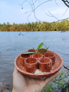 100% Tasse à thé en bois de noix de coco biologique du Vietnam, accessoire de cuisine léger et durable, verres écologiques naturels - Product Image 3