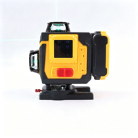 Niveau laser croisé vert 16 lignes, auto-nivelant, base rotative à 360°, rechargeable, faisceau jaune pour carrelage