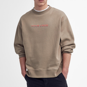 Wholesale Custom Made 100% Cotton <b>Long</b> sleeve Crewneck Sweatshirt Custom Embossed Logo <b>Oversized</b> Fit <b>Hoodies</b> & Sweatshirt - Product Image 1
