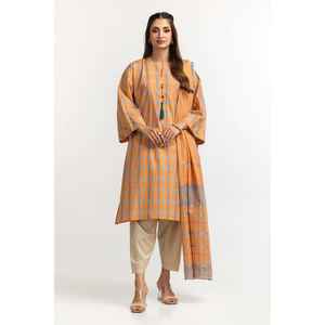 Conjunto de Blusa y Dupatta para Mujer con Adornos de Hilo de Algodón Teñido, Modelo IPS-24-145 - Product Image 3