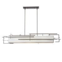 Lustre rectangulaire postmoderne en bronze et acier, 4 lumières, personnalisé pour salon, chambre intérieure, hôtel moderne, luminaire suspendu