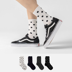 ถุงเท้าผู้หญิงผ้าฝ้ายระบายอากาศ ลายจุด สไตล์เกาหลี สำหรับใส่ในชีวิตประจำวัน - Product Image 1