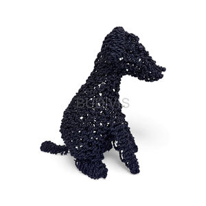 Estatua de Perro Tejida a Mano con Jacinto de Agua Natural, Figura de Animal para Decoración del Hogar, Venta al Por Mayor - Product Image 2