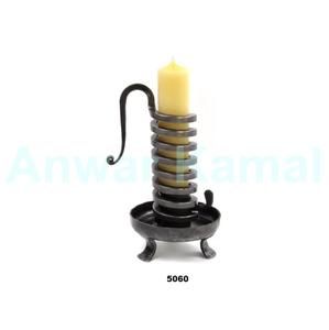 Hand Made <b>Black</b> Iron <b>Candle</b> <b>Holder</b> with <b>Candle</b> - Large Model <b>Candle</b> Stand for Home Living Room Decoration - Product Image 1