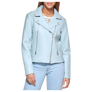 Chaqueta de Cuero de Invierno para Mujer con Logotipo Personalizado, Diseño Elegante, Botones con Patrón Sólido, Transpirable y con el Diseño Más Reciente para Otoño 2026 - Product Image 1