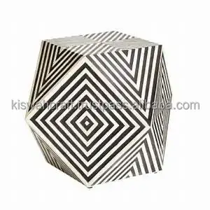 Table et tabouret en incrustation d'os naturel de conception standard Design moderne Taille personnalisée pour la décoration intérieure Prix raisonnables - Product Image 2