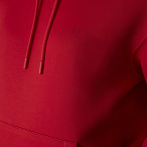 Latest <b>Red</b> Color Blocked Custom Design Solid Printed Knitted Women Pullover Sweatshirts and <b>Hoodies</b> Customized - Product Image 2