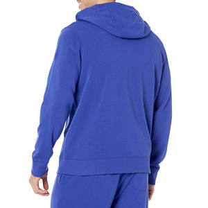 Sudadera con capucha de mezcla de algodón básica lisa vintage con logotipo estampado personalizado al por mayor sudaderas con capucha para hombre con cremallera completa y bordado en blanco para hombre - Product Image 6