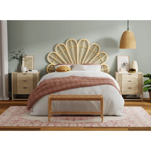 หัวเตียงหวายสำหรับเตียงควีนเฟอร์นิเจอร์ห้องนอนและของตกแต่งขายส่งจากโรงงานเวียดนาม - Product Image 3