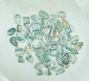 Cabujón de ágata con Banda Verde, piedra preciosa pulida Natural con bandas blancas, tamaño personalizado para joyería elegante, piedras preciosas sueltas - Product Image 4