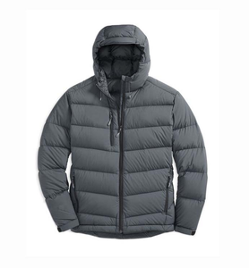 Veste d'hiver chaude pour homme en toile à col montant avec logo sur le devant, coupe-vent, rembourrage gonflé, veste de chasse, coupe-vent, bombardier - Product Image 5