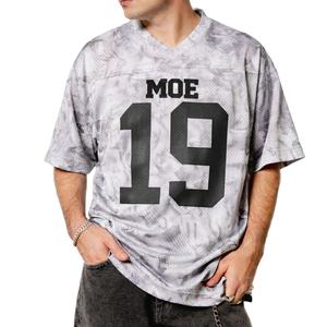 OEM Özel Sublimasyon Baskılı Büyük Beden Erkek Amerikan Futbolu Forması Trend Kamuflaj Tasarımlı Sokak Modası Tişörtü Özel Etiket - Product Image 1