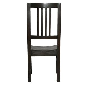 Silla de comedor de madera maciza Boston Dark Charcoal Diseño moderno con respaldo de Listón, asientos de cocina resistentes. - Product Image 4