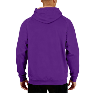 Wholesale New Fashion Winter Men's Regular Fit Fleece Hoodies Plain Dyed Breathable Cotton <b>Blended</b> Customized Logo Hoodies - Product Image 2
